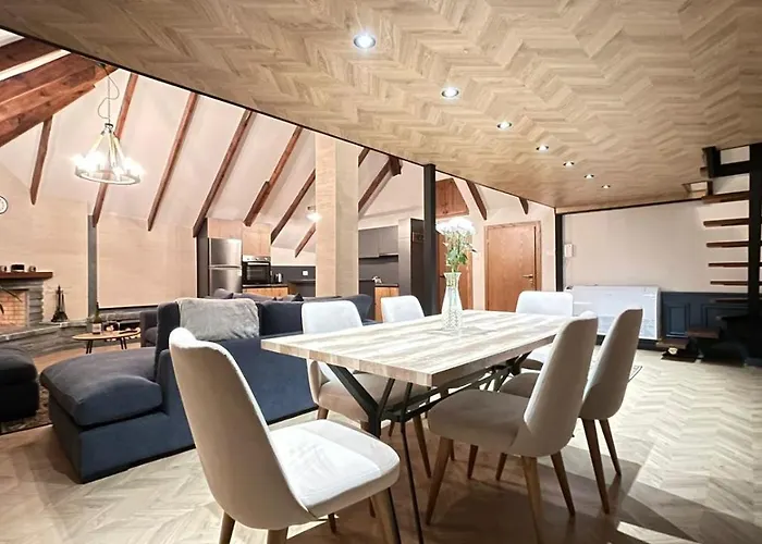 Heart Of Tirana Cozy Loft With Fireplace